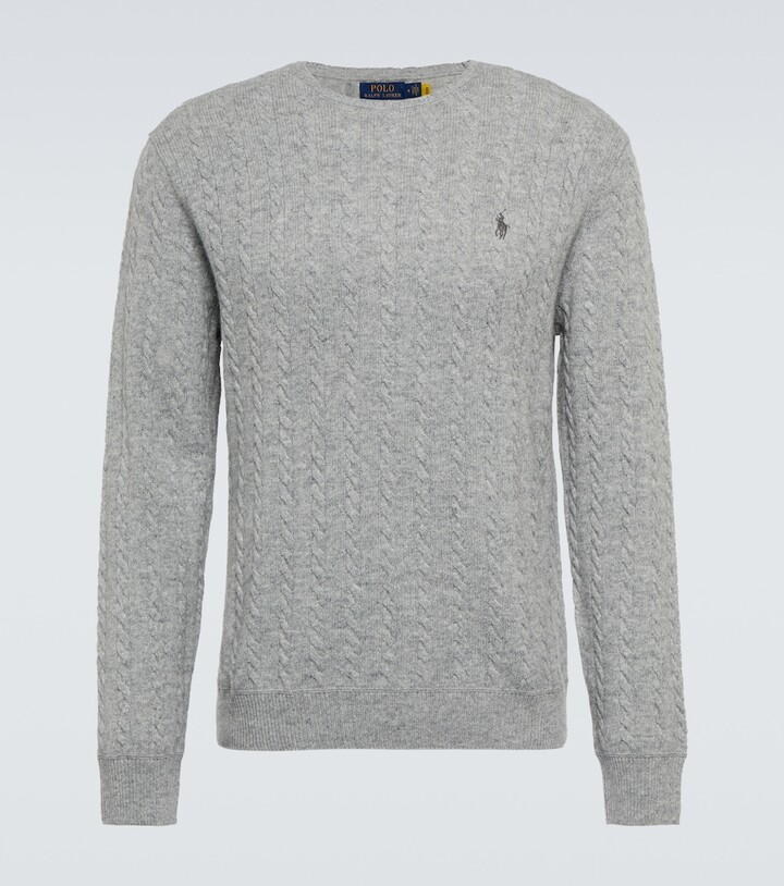 grey polo sweater