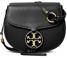 NEW Tory Burch Age Camello Leather Small Miller Saddle Bag $348