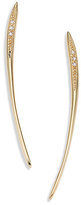 Thumbnail for your product : Mizuki Icicles Diamond & 14K Yellow Gold Long Curved Slice Linear Earrings