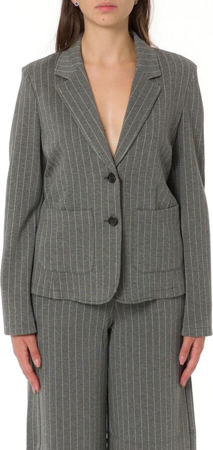 Pennyblack Yaqui Slim-Fit Pinstriped Jersey Blazer