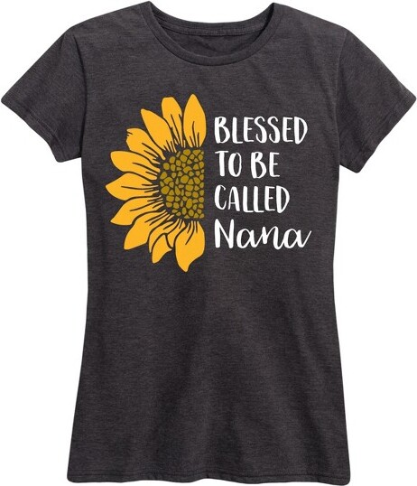 Instant Message Women'sInstantMessageBlessedToBeCalledNanaShortSleeveGraphicT-Shirt-HeatherCharcoal-Large