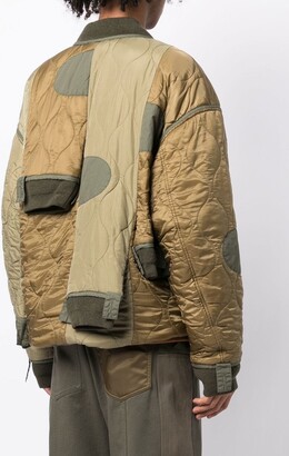 Maison Mihara Yasuhiro Patchwork Quilted Bomber Jacket