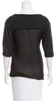 Thumbnail for your product : Unconditional Sheer-Paneled Wool Top