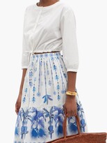 Thumbnail for your product : Emporio Sirenuse - Jinny Cotton Cropped Top - White