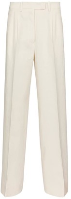 Fendi High-rise wide-leg linen pants