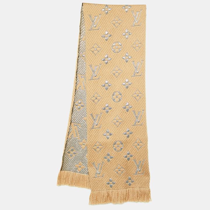 Louis Vuitton Silk LV Monogram Scarf - Gold Scarves and Shawls, Accessories  - LOU390106
