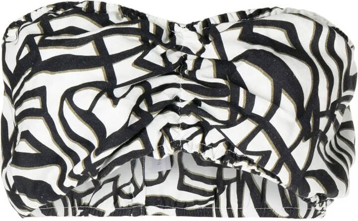 Bambah Geometric-Print Bandeau Top