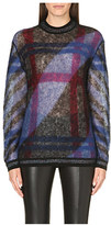 Thumbnail for your product : Kenzo Intarsia-knit plaid jumper