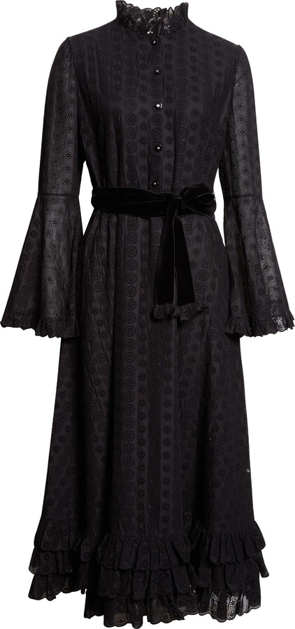 Mossi Daisy Long Sleeve Eyelet Dress