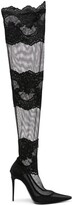 Thumbnail for your product : Dolce & Gabbana 105mm Lace Stocking Boots