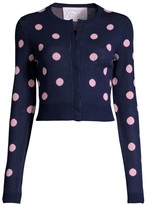Thumbnail for your product : Victor Glemaud Polka Dot Wool Crop Cardigan