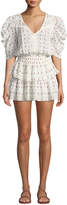 Thumbnail for your product : LoveShackFancy Marissa Puff-Sleeve Floral Flounce Mini Dress