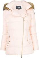 Thumbnail for your product : Class Roberto Cavalli racoon fur trim padded coat