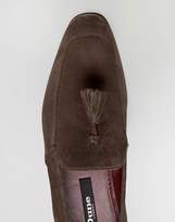 Thumbnail for your product : Dune Tassel Loafers In Brown Suede
