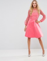 Thumbnail for your product : Y.A.S tall balloon sleeved mini dress in pink