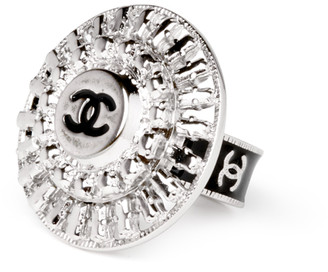 Chanel Vintage Silver CC Logo Ring - Size 6.5 - ShopStyle