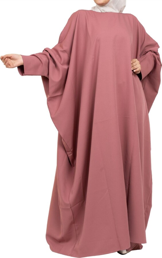 Thobez Batwing Flared Abaya Crepe Butterfly Modest Robe Jilbab Dubai ...