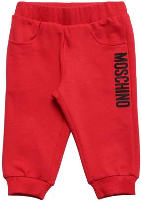 Moschino Logo Print Cotton Sweatpants