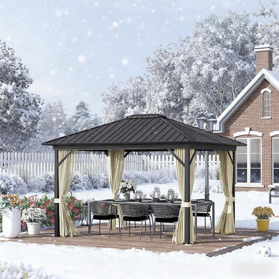 YIWUZEYI Gazebo with Curtains Netting 11.9\