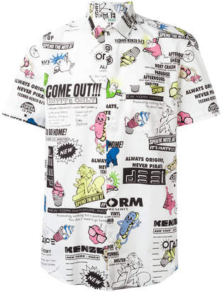 Kenzo Cartoon x Flyer short sleeved shirt