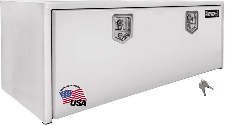 Buyers Products 24 in. x 24 in. x 60 in. White Steel Underbody Truck Tool Box