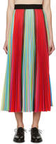 Thumbnail for your product : Mary Katrantzou Multicolored Striped Pleated Skirt