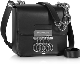 DSQUARED2 Black Leather Key Crossbody Bag