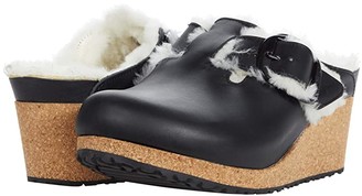 Birkenstock Fanny Big Buckle Shearling (Black/Natural) Shoes - ShopStyle  Mules & Clogs