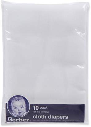 Gerber Birdseye 10-Pack Flatfold Cotton Diapers