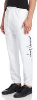 Thumbnail for your product : Second/Layer White Script Embroidered Joggers
