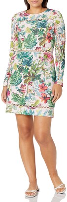 Laundry by Shelli Segal Women's Long Sleeve Floral Day Dress