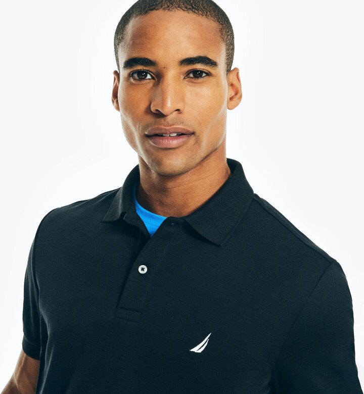 Mens Slim Fit Interlock Deck Polo