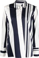 Striped Button-Up Cotton Shirt 