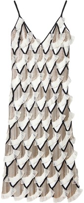 Carolina Herrera Bead-Embellished Slip Dress