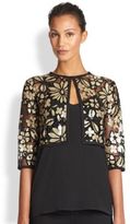 Thumbnail for your product : Harrison Morgan Floral Sequined Bolero Jacket