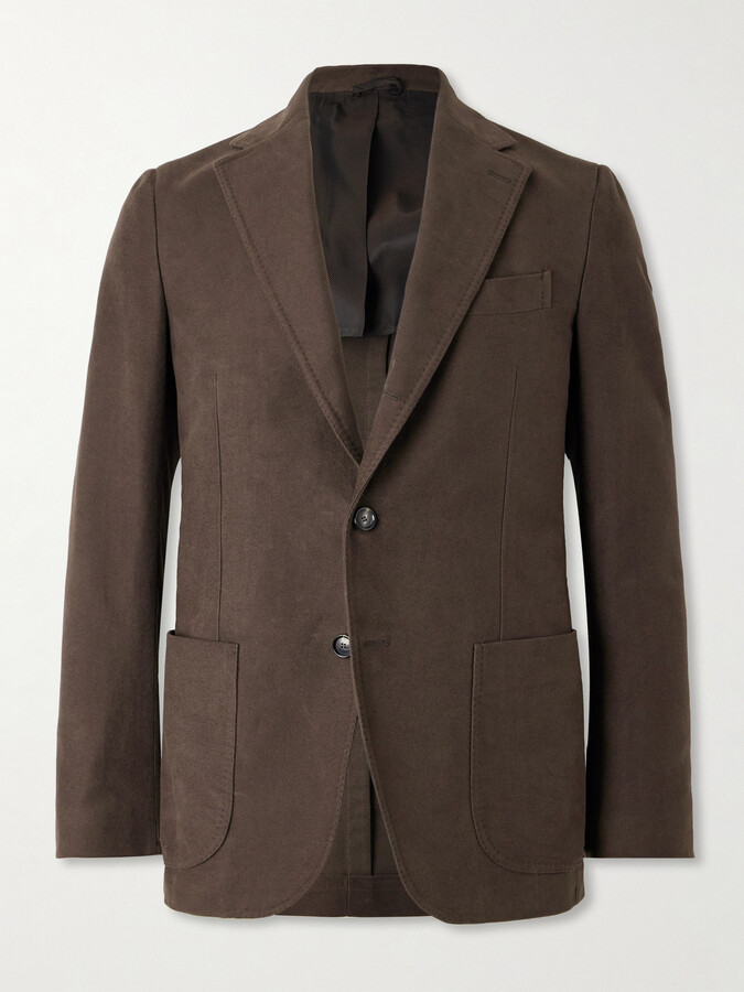 De Petrillo Posillipo Slim-Fit Unstructured Cotton Suit Jacket
