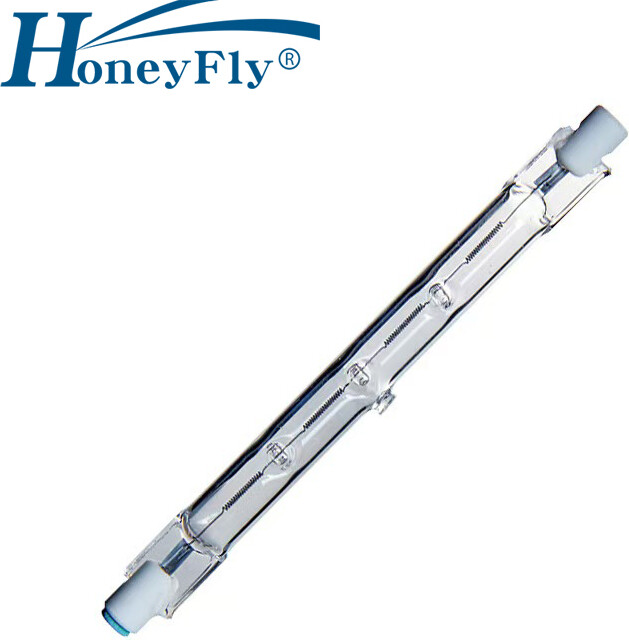 HoneyFly 5pcs J118 Halogen Lamp 220V/110V 150W 200W 250W 300W 500W Halogen R7S 118mm 3000K WW Double Ended Flood Lights Quartz