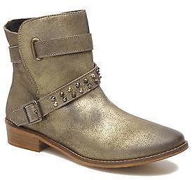 Berenice Women's I Burn Rounded toe Ankle Boots in Gold