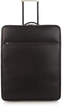 Valextra Leather Cabin Suitcase - Mens - Grey