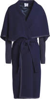 Thumbnail for your product : Agnona Knitted-paneled Wool-crepe Coat