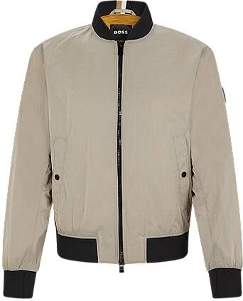 HUGO BOSS Regular-fit bomber jacket in water-repellent recycled fabric ...
