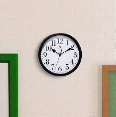 Infinity Instruments Classic Round Plastic Wall Clock 10-Inches