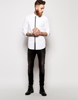 Thumbnail for your product : ASOS Smart Shirt In Long Sleeve With Polka Dot Trim