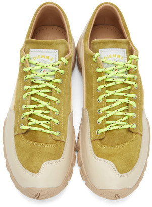 Diemme Beige and Green Possagno Sneakers