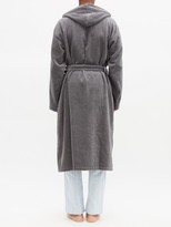 Thumbnail for your product : Schiesser Hooded Cotton-terry Robe - Grey