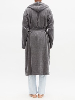 Schiesser Hooded Cotton-terry Robe - Grey