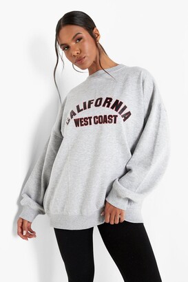 boohoo Recycled Oversized California Sweatshirt - ShopStyle