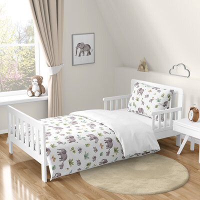 Watercolor Elephants 5 Piece Toddler Bedding Set by Sweet Jojo Designs
