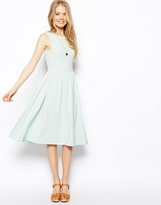 Thumbnail for your product : ASOS Midi Fit and Flare Dress with Scoop Back