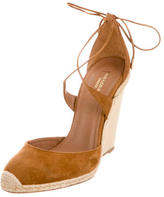 Thumbnail for your product : Aquazzura Karlie Suede Espadrille Wedges w/ Tags